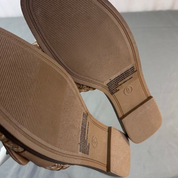 a new day women's tan Raffa slip on sandals size 9 NWT - Picture 2 of 6